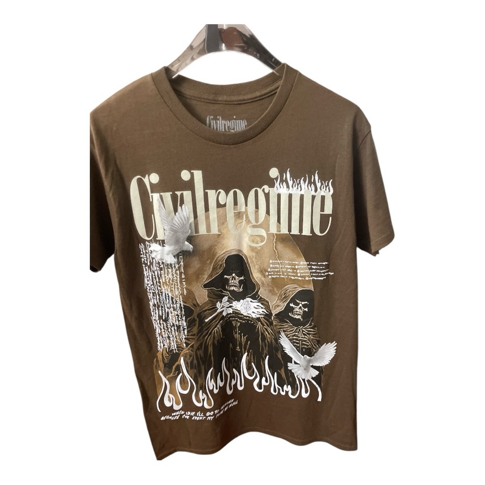 Civilregime Brown Graphic T-Shirt